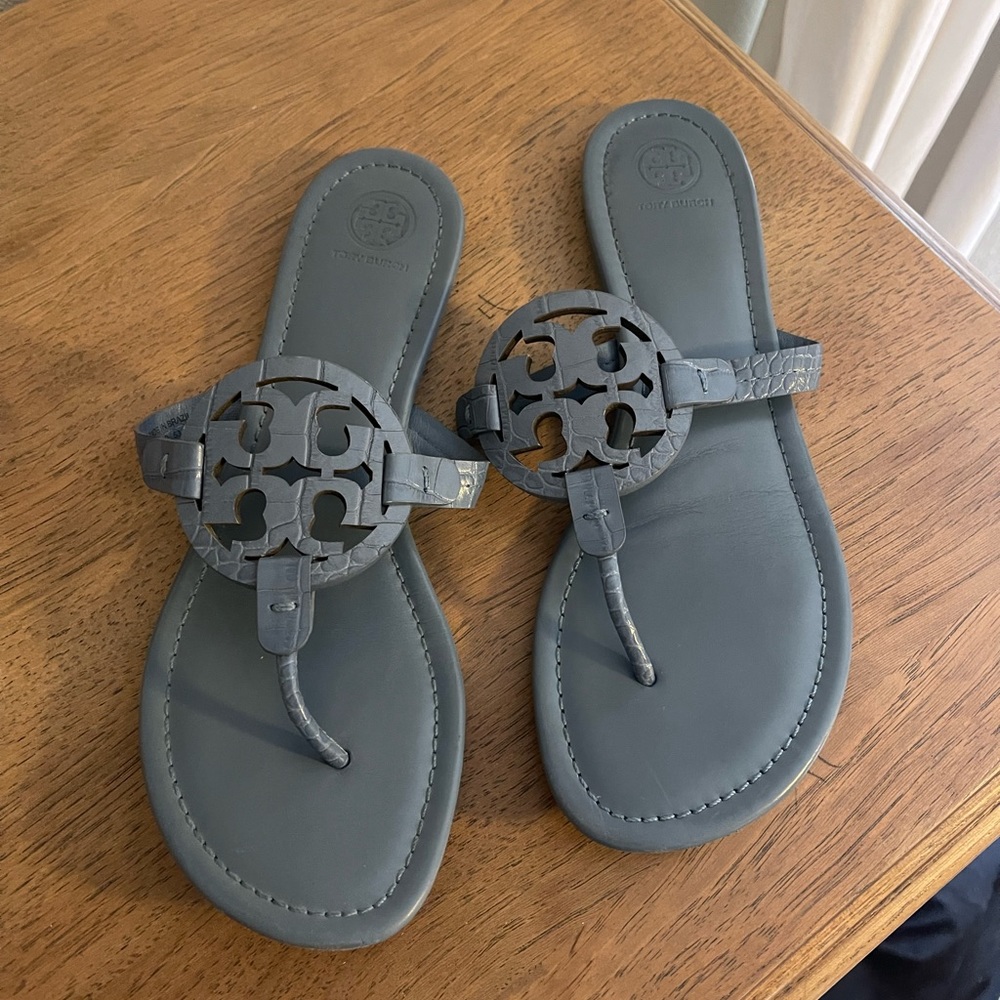 Tory Burch snake Embossed Miller Sandals